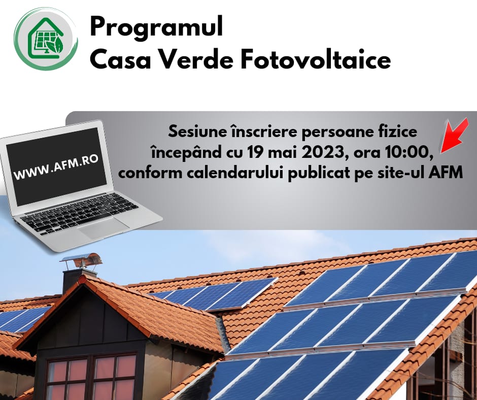 Programul AFM Casa Verde Fotovoltaice 2023
